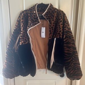 Ugg Animal Print faux fur jacket